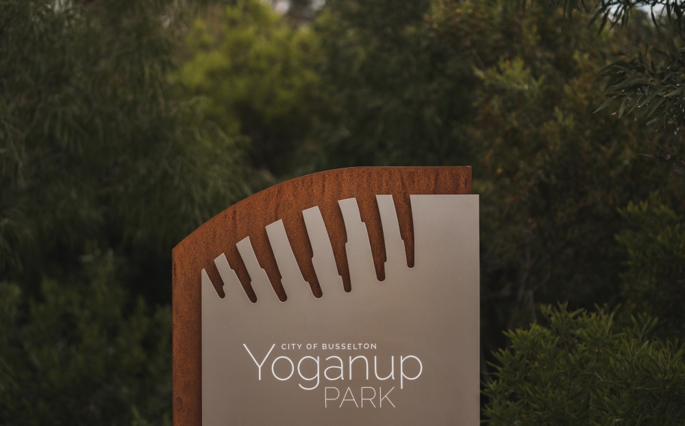 Yoganup Park sign.